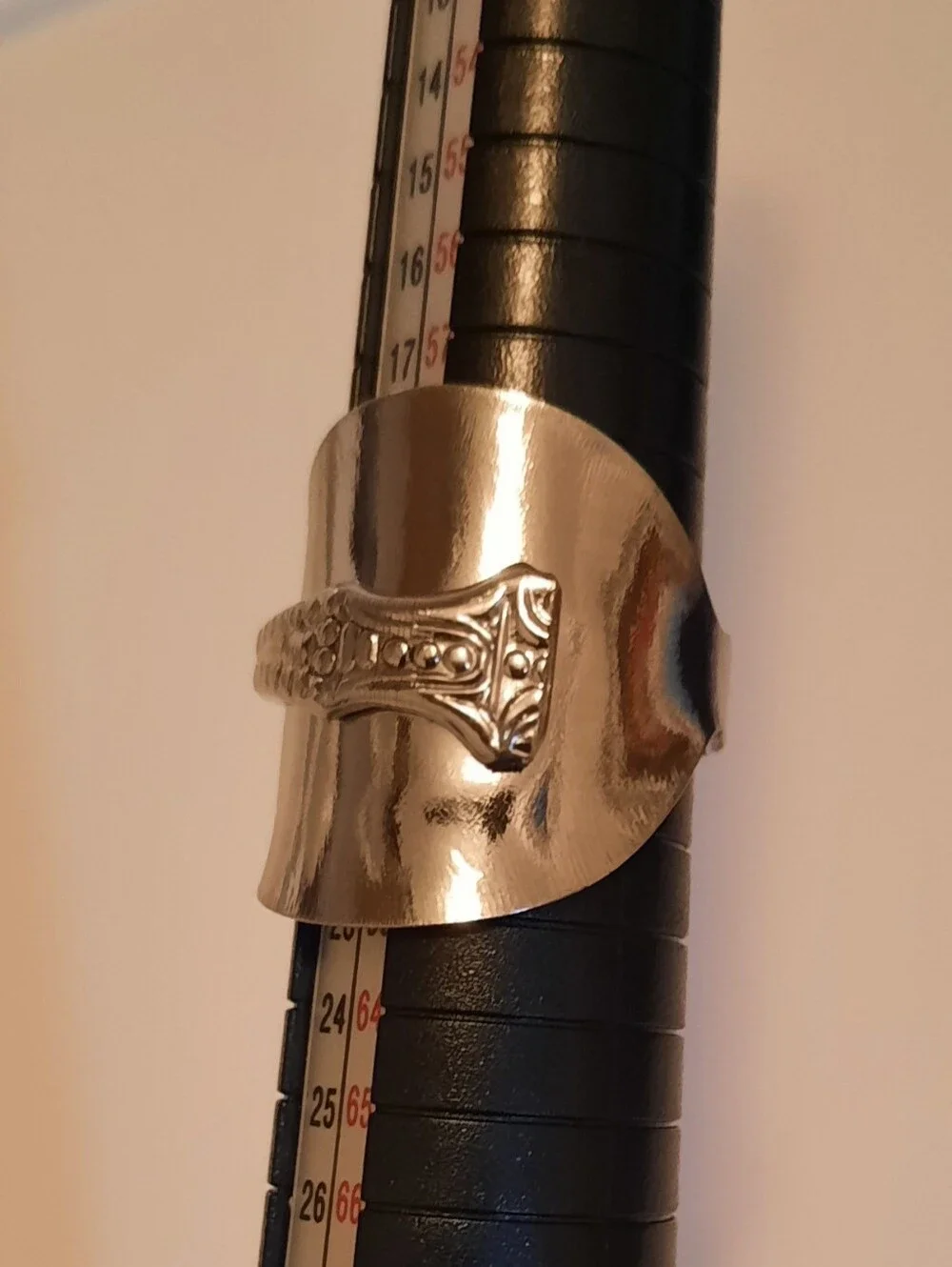 Guitar Decorative Spoon Ring - Silver